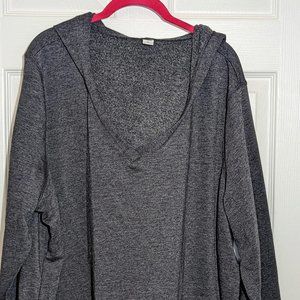 Old Navy Women's Oversized Hooded Sweatshirt, Grey, 2XL Tall